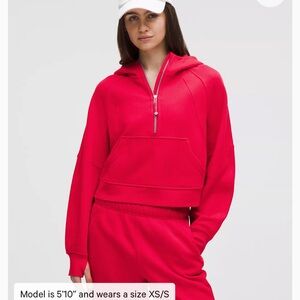 lululemon athletica Bold Red Half-Zip Hoodie